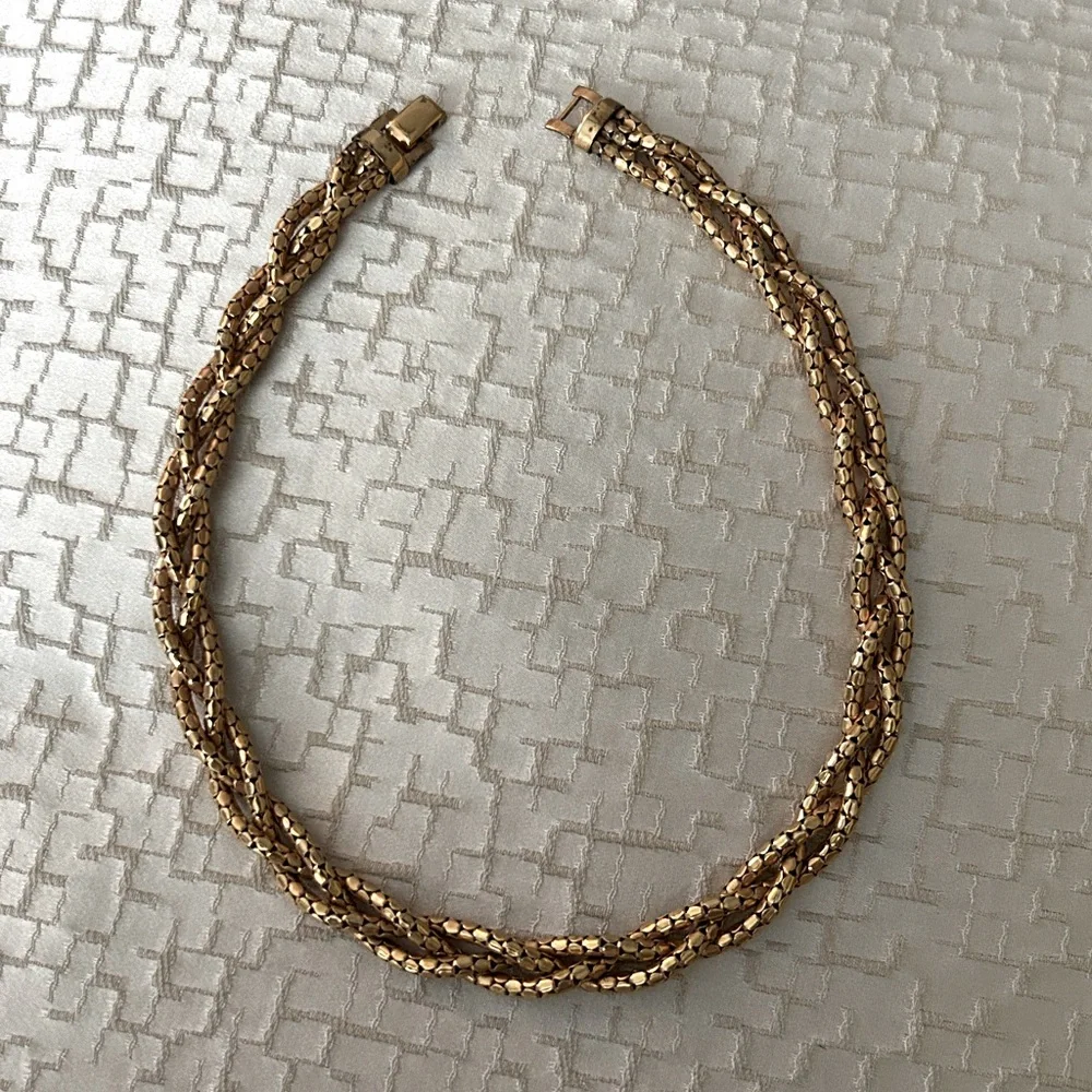 Bigney Gold Textured Necklace
